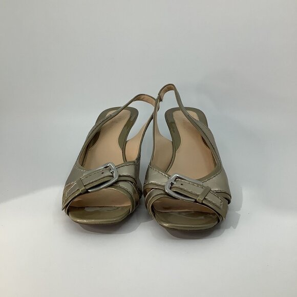 Cole Haan Golden Slingback Heels - Picture 5 of 8